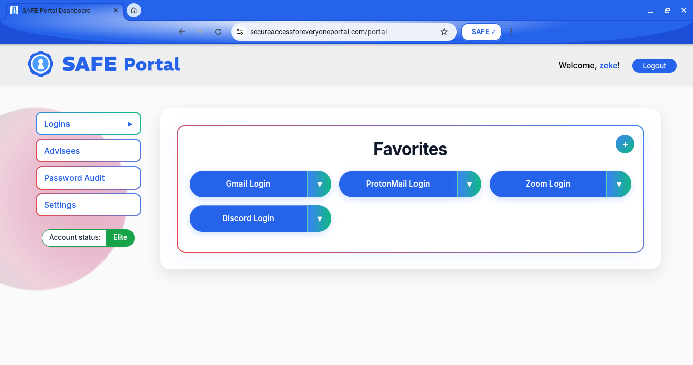Portal links on every new tab
